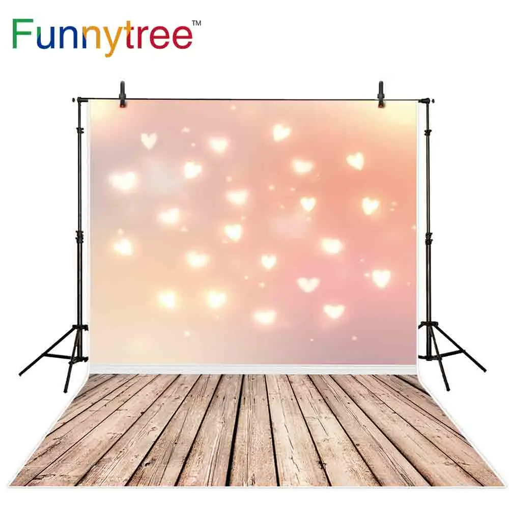 Фон для фотосъемки Funnytree Фотофон свадебной с романтическим сердцем и пастелью