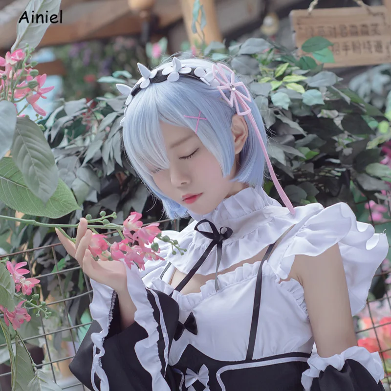 Аниме Re:zero Kara Hajimeru Isekai Seikatsu жизнь в другом мире Ram Rem Косплей Костюм Платье