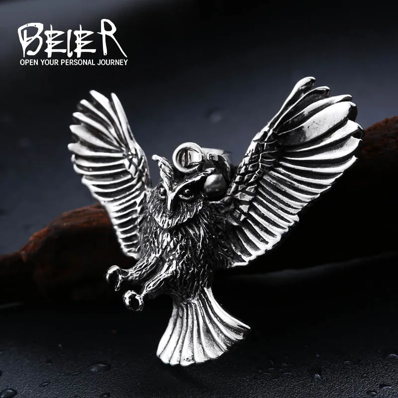 

Beier 316L Stainless Steel pendant necklace owl pendant animal jewelry LLBP8-189P