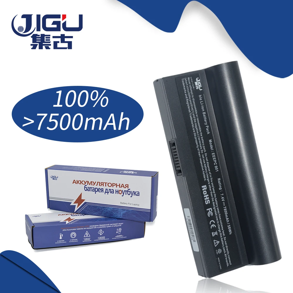JIGU 7800Mah 6Cell Аккумулятор для ноутбука Asus AL23 901 Eee PC 1000 1000H 1000HE 1000HA 1000HG 904HD 1000HD 7 4 V|laptop