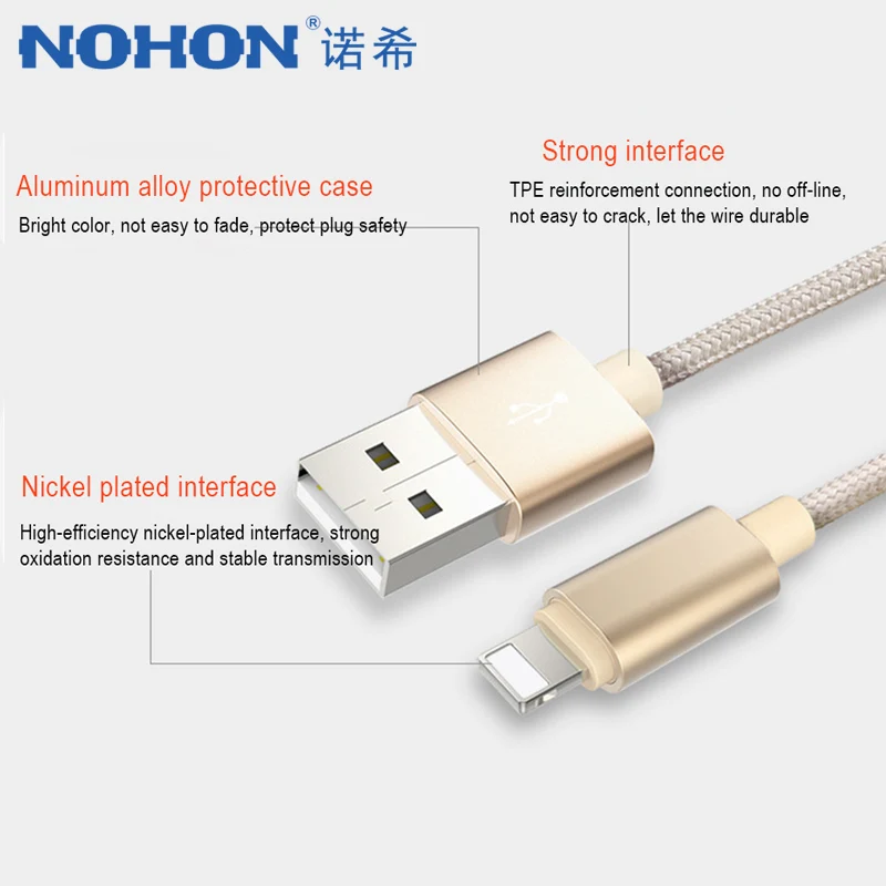 NOHON 3 в 1 USB кабель для iPhone X 8 7 6s Plus Кабель с разъемом микро типа C samsung S9 S8 Быстрая