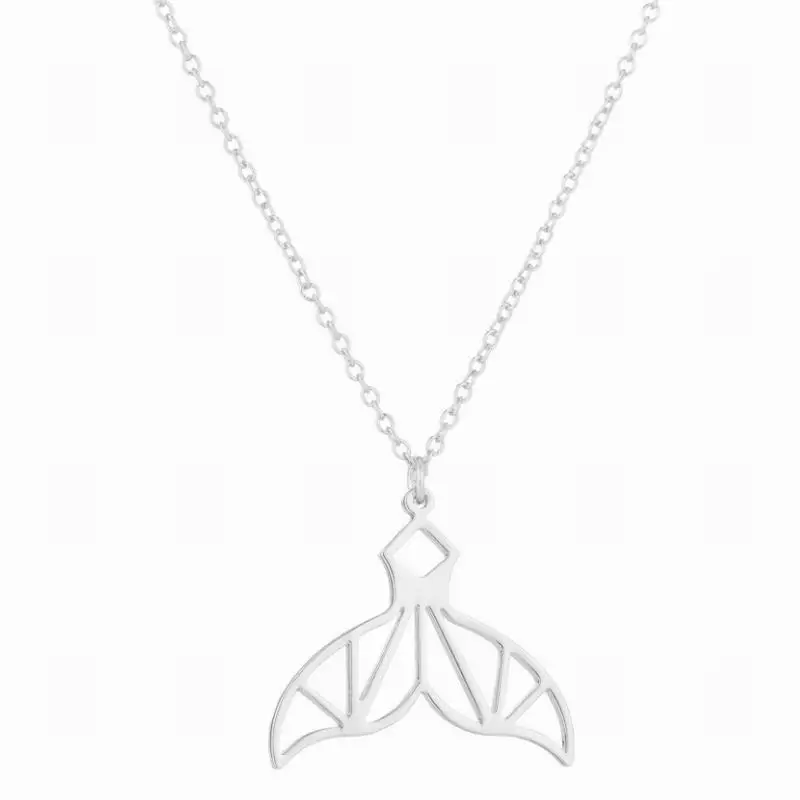 Новый стиль металлические подвесные Ожерелья Полые хвост русалки ожерелья |