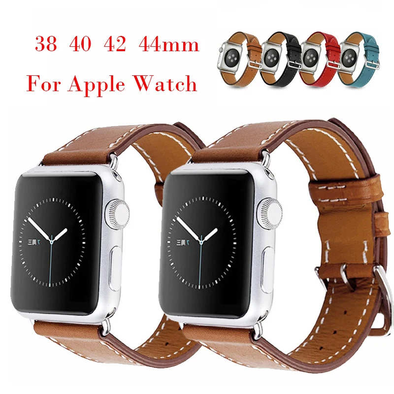 Ремешок ручной работы для Apple Watch 42 серии 5 4 3 2 1 40 мм 44 мм iWatch 5 4 ремешок из натуральной кожи 44 мм 38 мм браслет с пряжкой
