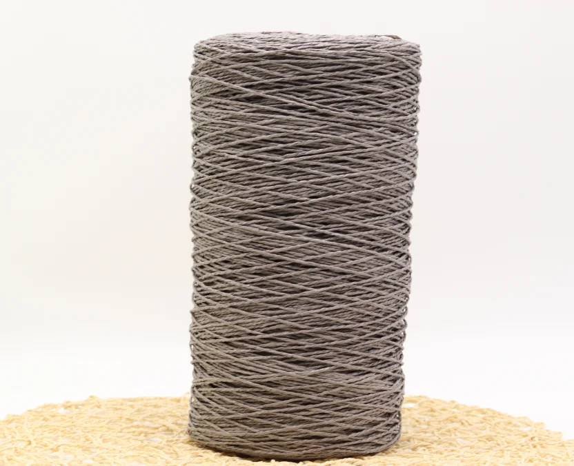 gray 500 г/лот соломенная пряжа из рафии, ручная вязка, летняя шляпа, сумки, пряжа для рукоделия - Цвет: gray
