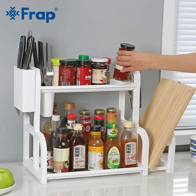 Кухонный Органайзер Frap двухслойные стеллажи для хранения кухонных чашек тарелок