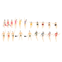 20pcs n scale 1150 painted model figures people male female swimmer for diorama wargame layout landscape scenery parts