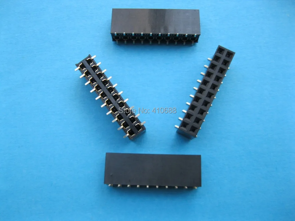 40 шт. Позолоченные SMT SMD 2 54 мм 2x10 20 контактный хрупкий гнездовой разъем двухрядная