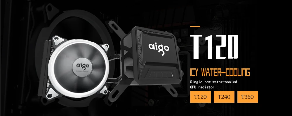 DarkFlash aigo PC чехол для компьютера вентилятор процессора T120/240 кулер для воды радиатор интегрированный радиатор водяного охлаждения Поддержка Intel/AMD