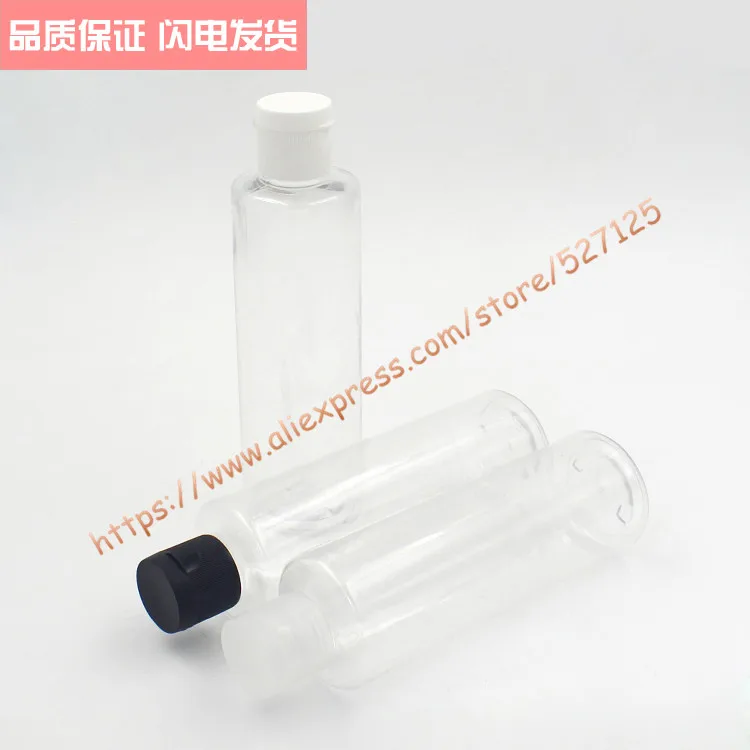 200ml прозрачный/прозрачная бутылка для животных с прозрачными/белый/черный PP флип