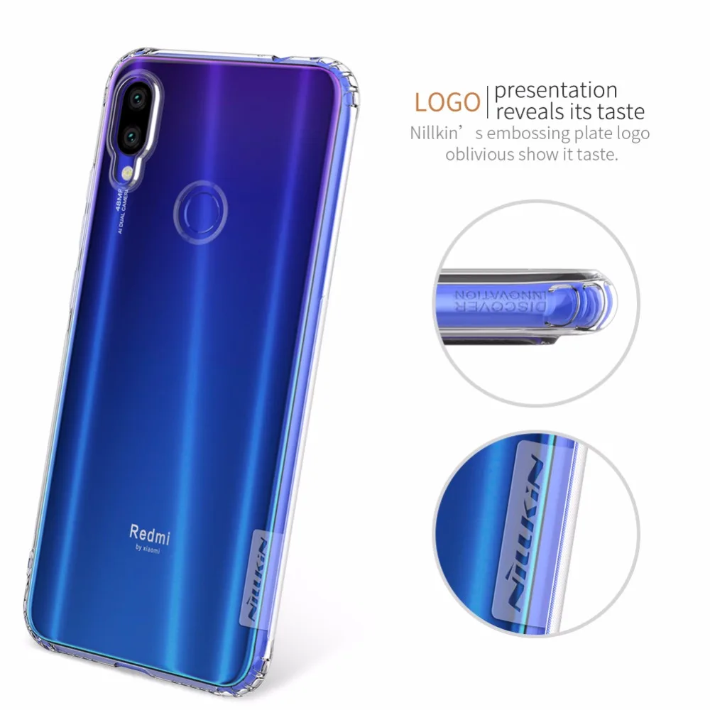 Чехол для Xiaomi redmi note 7 Оригинальный чехол NILLKIN Nature прозрачный ТПУ мягкий из |