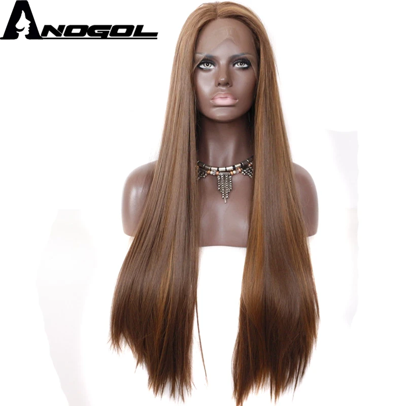 Anogol высокое Температура волокно бразильских волос полный Плутон темно