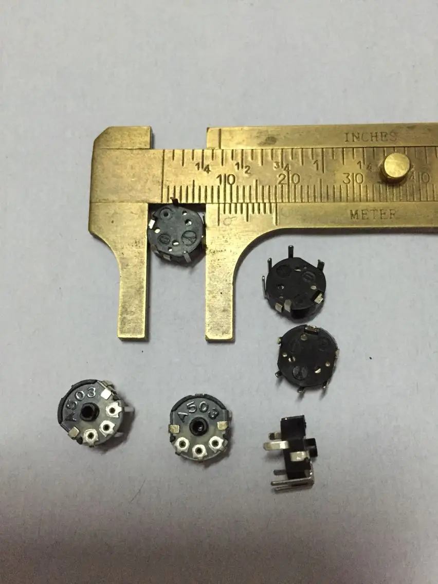 Оригинальный новый 100% RV 08G миниатюрный двойной потенциометр A50K поворотный