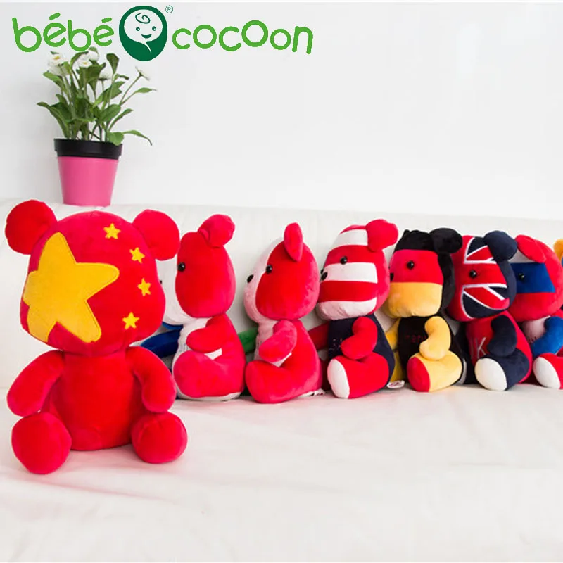 Bebecocoon Новое поступление 2017 года Национальный флаг Мишка Куклы животного
