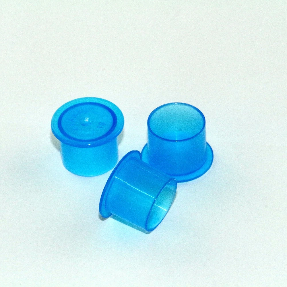 11mm tattoo inkcups Caps 1000pcs Plastic Tattoo Pigment Ink Cup Self-standing Large Size blue Supply Free Shipping | Красота и