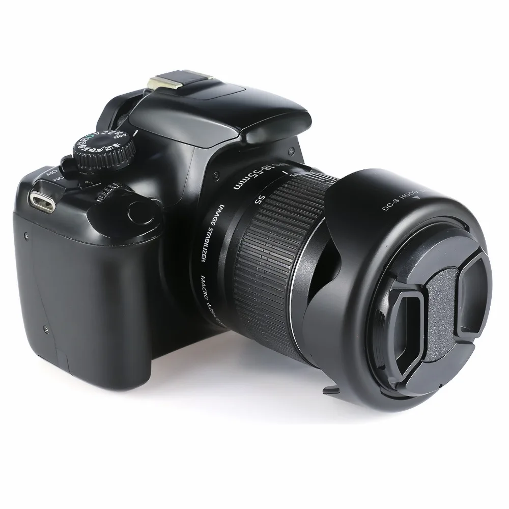 58 мм Двусторонняя лепестковая Цветочная бленда для объектива Canon Rebel T6i T6s T5i T5 T4i T3i T3+ крышка+ ткань