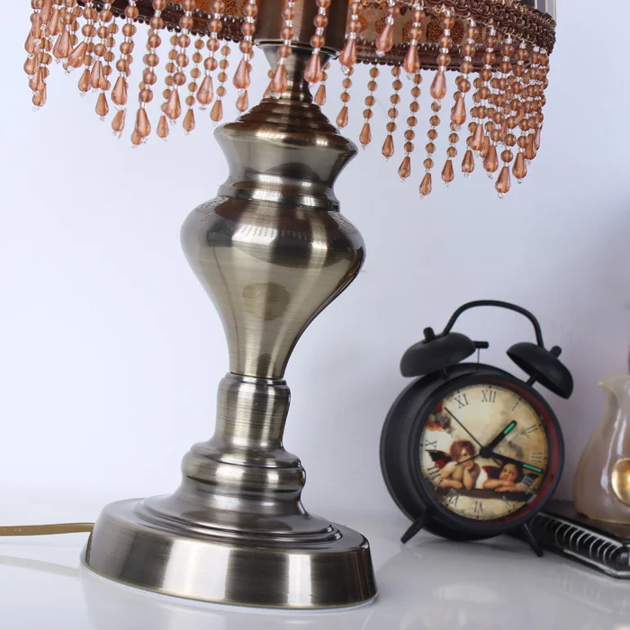 Мозаичная кофейная стеклянная настольная лампа Европейский контрастный