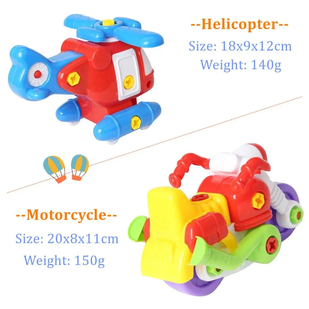 Разборка сборки строительные блоки игрушки автомобиль вертолет модель