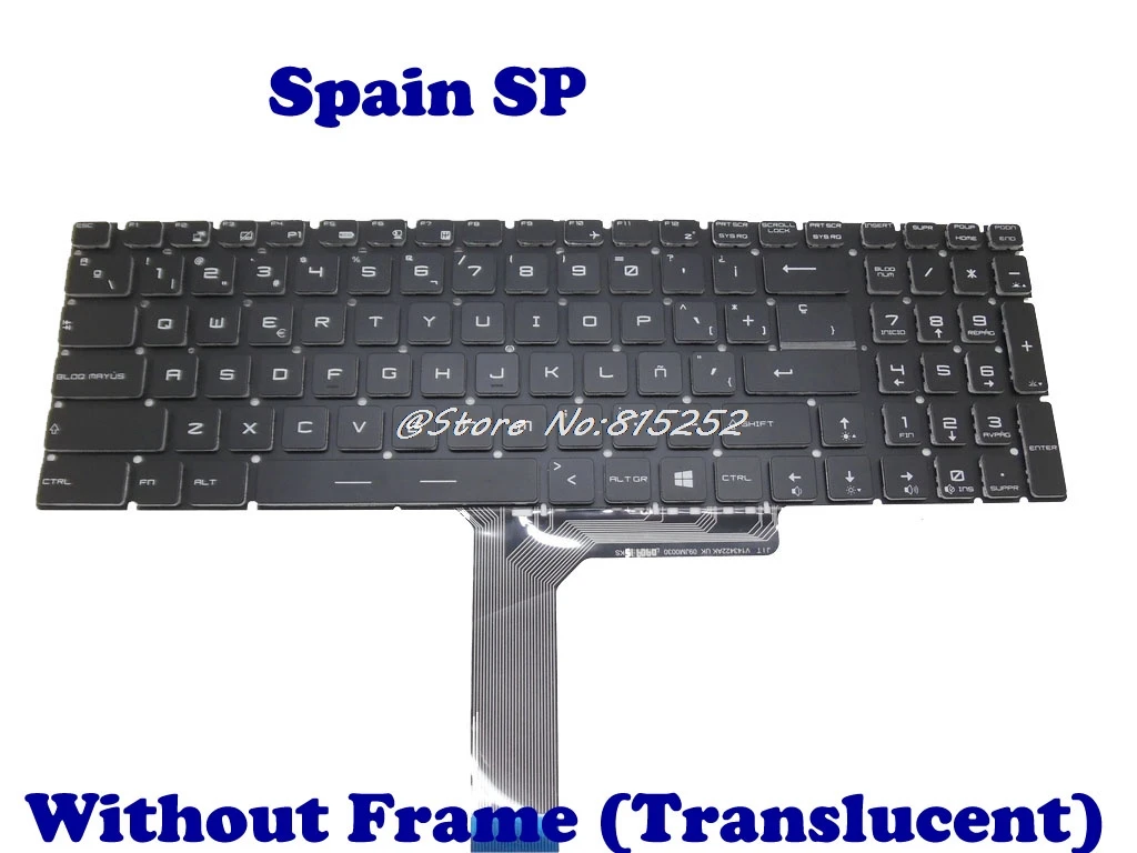 Полупрозрачный клавиатура для MSI CR62 2 м CR72 6 мл 7 CX62 2QD 6QD 6QL 7QL CX72 7TH GE62 203MX 6QF GE72 075MX 2QE GL62