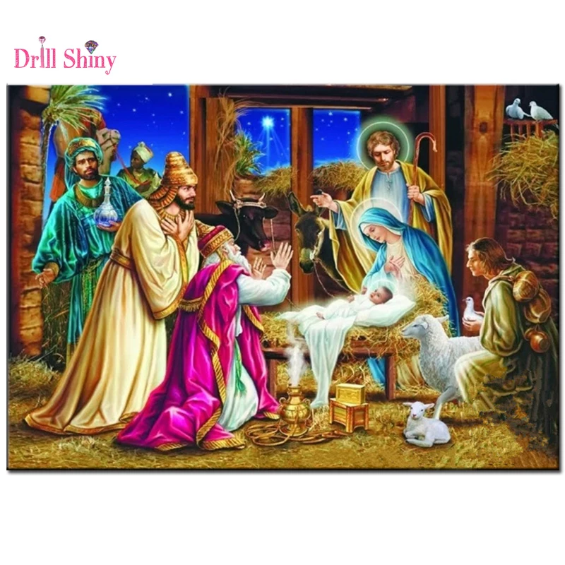 Алмазные картины сделай сам с изображением Иисуса Христа на день рождения и