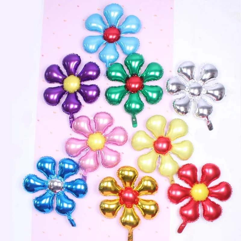 Новое поступление цветы Алюминий Фольга Шарики с днем рождения свадебные