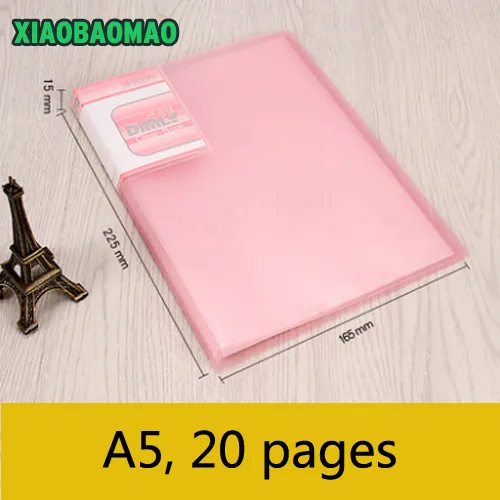 А5, 20 страниц/30 страниц/40 страниц/60 страниц, папка для документов, папка для сортировки файлов, практичные принадлежности для офиса и школы - Цвет: 20 Page