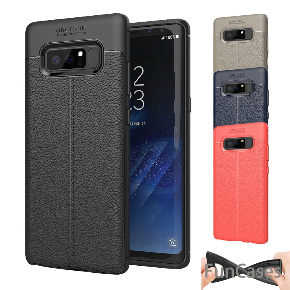 Для samsung Galaxy Note 8 чехол роскошный кожаный ТПУ силиконовый накладка для Note8