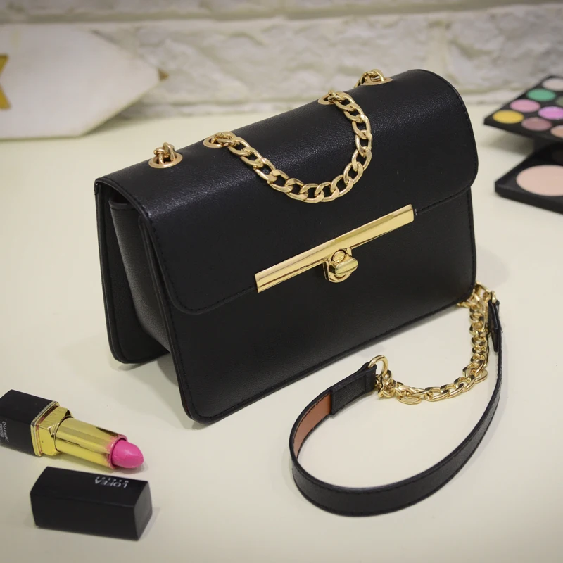 

Yuhua, 2020 новые женские сумки, модная Корейская версия сумка через плечо, трендовая женская сумка-мессенджер, клапан с золотой цепочкой.