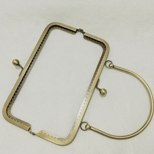 18 см винтажный Бронзовый Серебряный цвет Женский кошелек сделай сам рамка knurling