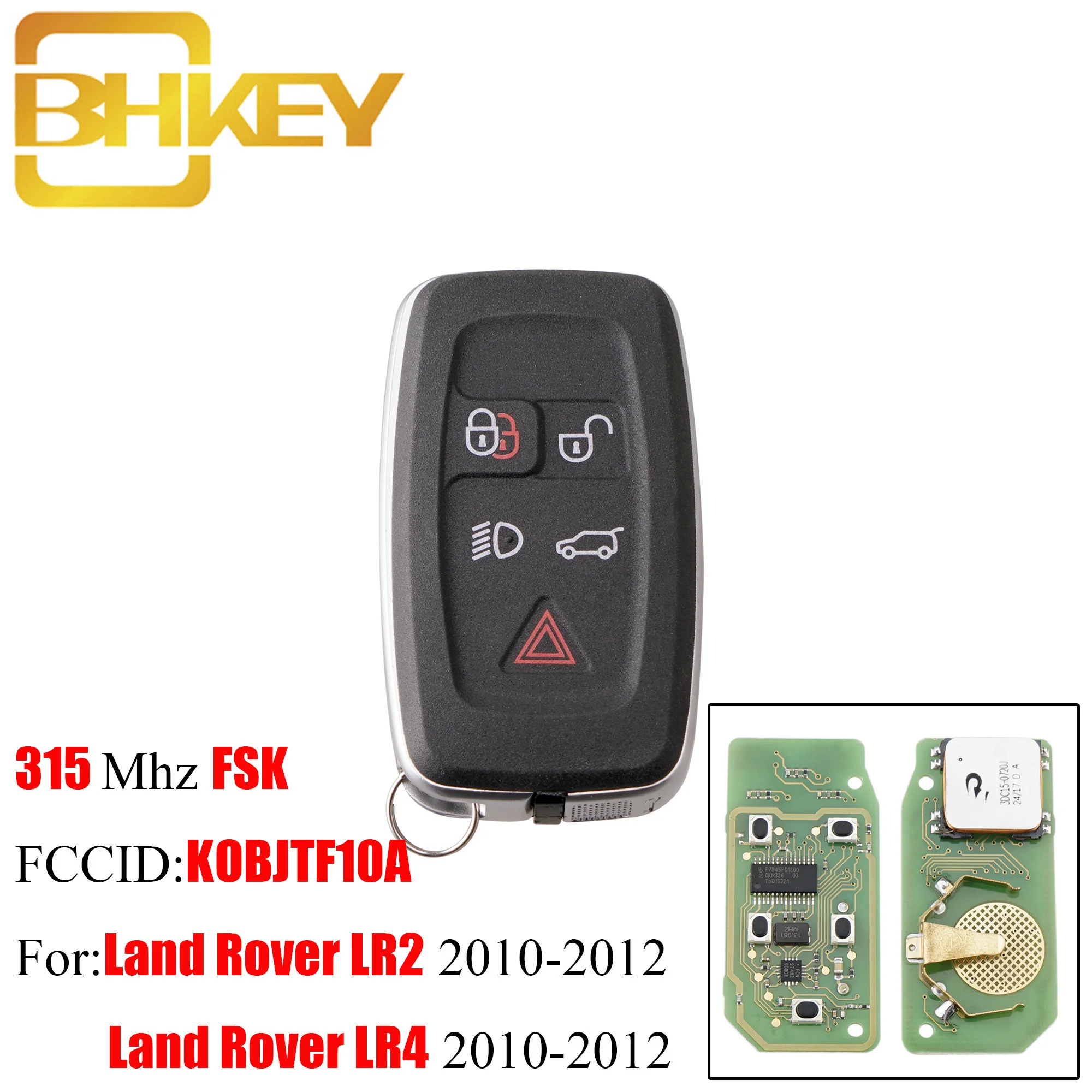 BHKEY 315 МГц 433 5 кнопочный дистанционный брелок для Land Rover LR4 Range Evoque Sport KOBJTF10A