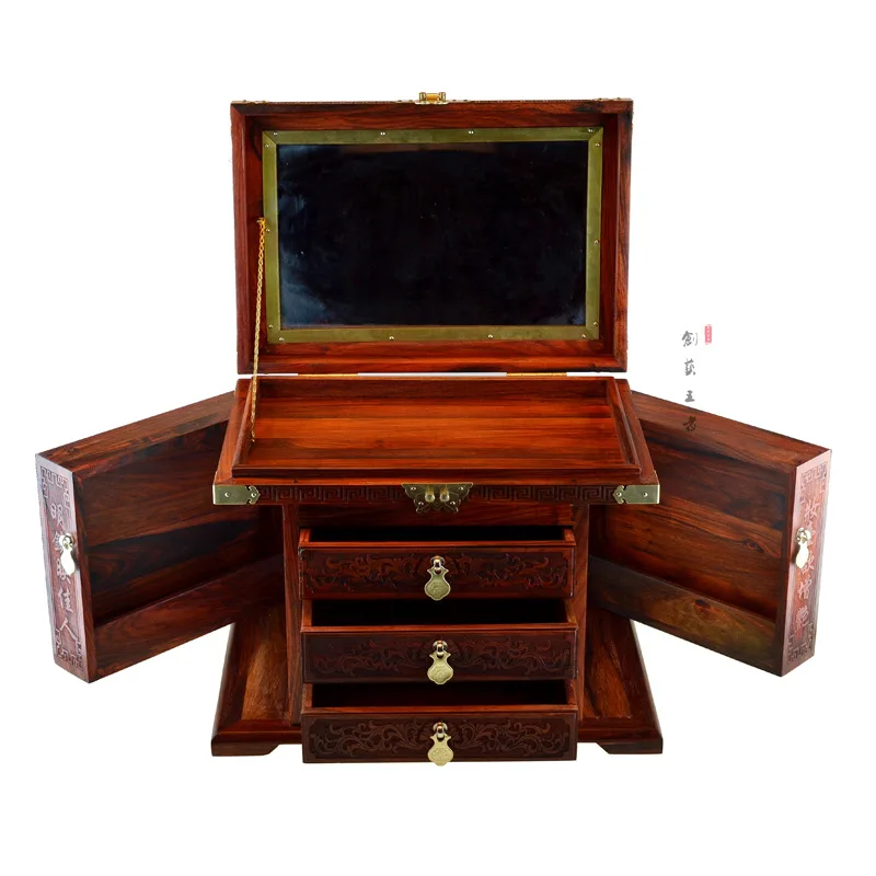 Шкатулка для драгоценностей из розового дерева шкатулка ювелирных изделий