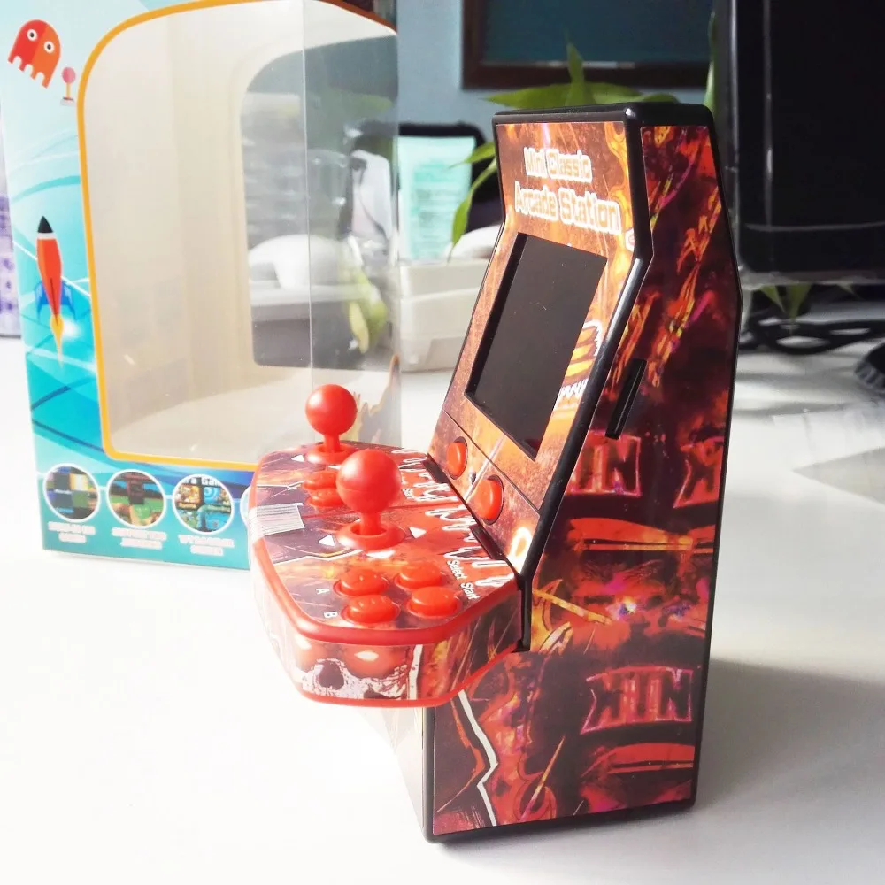 Модернизированный Мини Классический Аркадный Игровой шкаф двойной джойстик