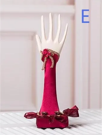 5 видов стилей красное вино блёстки платье Женский ножной манекен для серег