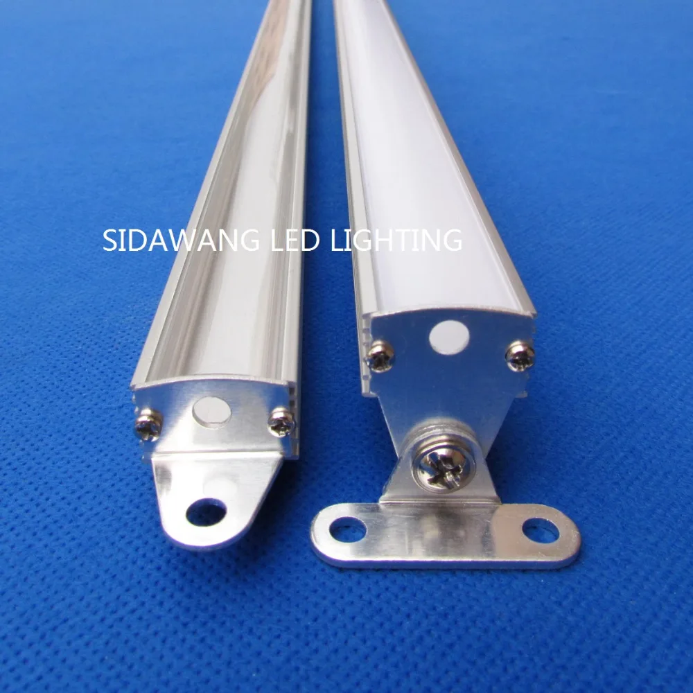 10 комплектов в упаковке по 1 м каждого алюминиевый светодиодный профиль с