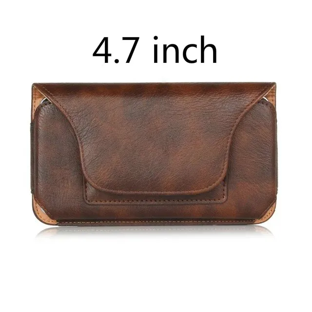 Brown size 1 Поясная сумка для huawei P20 V10 MATE 10, чехол для телефона с двумя ремешками, чехол для телефона для Xiaomi Redmi S2 6x, универсальный чехол-Кобура - Цвет: Brown size 1