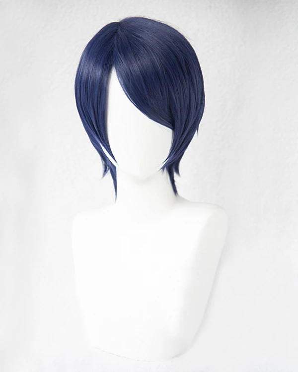 P5 Persona 5 Yusuke Kitagawa Короткие Смешанные синие Cos волосы термостойкие косплей костюм парик+ шапка парик