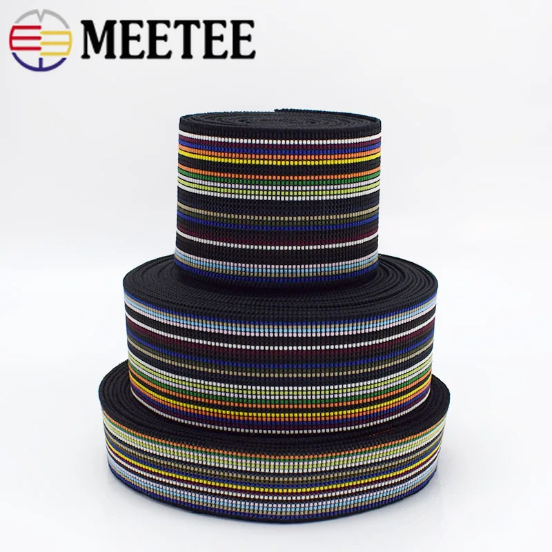 Meetee 2 метра 25/40/50 мм цветная утолщенная эластичная тесьма DIY Ремесло Декор Одежда