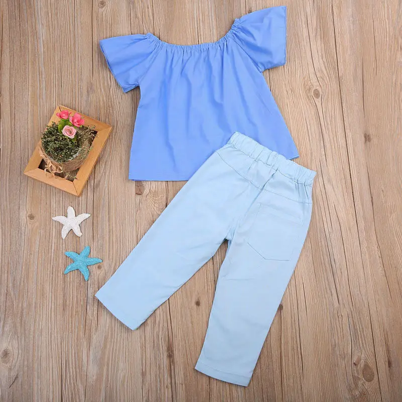 Детский комплект одежды для маленьких девочек детская одежда костюм летняя