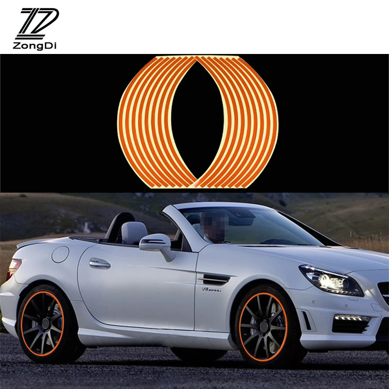 ZD 16 шт. 14 &quotАвтомобильные колеса Светоотражающие Диски лента полоска Наклейка