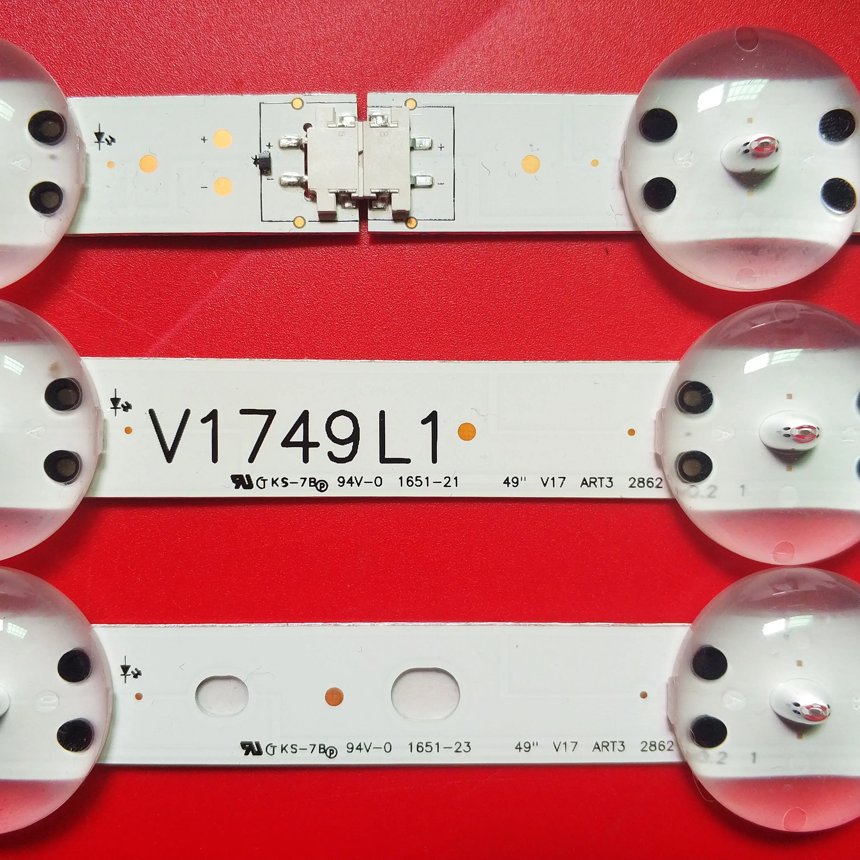 New Kit 10 set = 40PCS LED strip For LG 49UV340C 49UJ6565 49UJ670V 49 V17 ART3 2862 2863 6916L-2862A 6916L-2863A V1749L1 | Лампы и