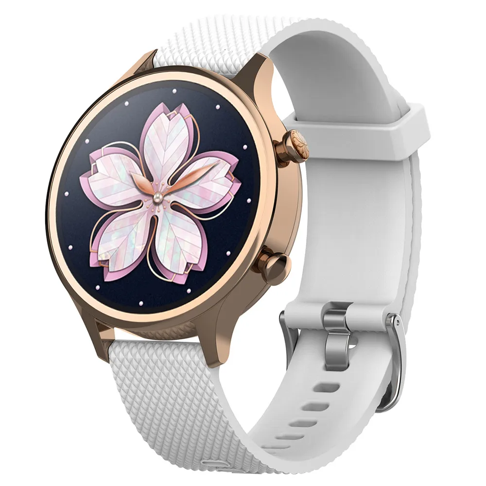18 мм силиконовый ремешок для замены браслета Ticwatch c2 версия розового золота NOKIA