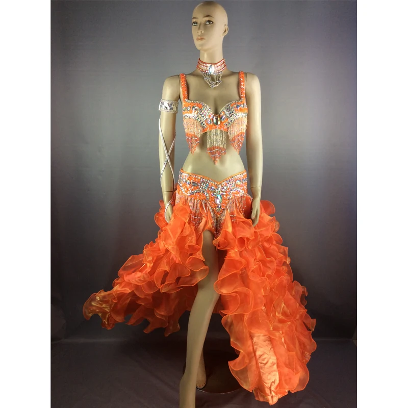 Бесплатная доставка высококачественный костюм для танца живота сценический из 5