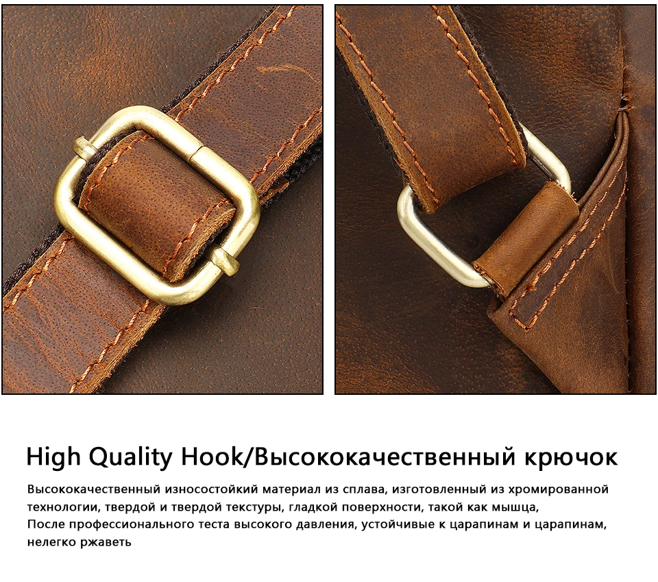 Кожаный мужской рюкзак WESTAL crazy horse для ноутбука, деловой рюкзак, многофункциональный рюкзак, простая сумка на плечо 2315
