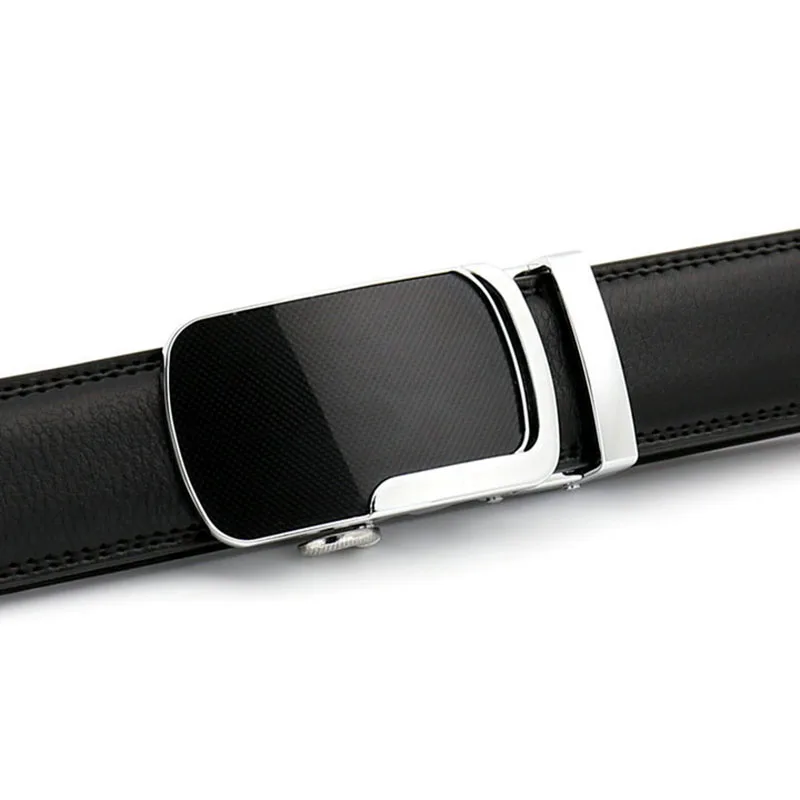 Black Men Belt Cow Genuine Leather Belts For Automatic Alloy Buckle Male Strap Cowhide Fashion Style New Waist Straps | Аксессуары для