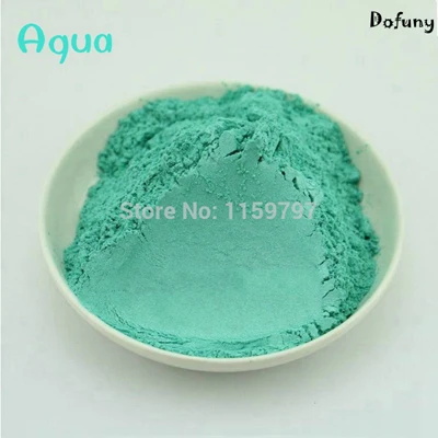 Aqua Здоровая Натуральная Минеральная пудра MICA порошок сделай сам для мыла краситель для мыла макияж мыло для век Пудра уход за кожей - Цвет: Aqua