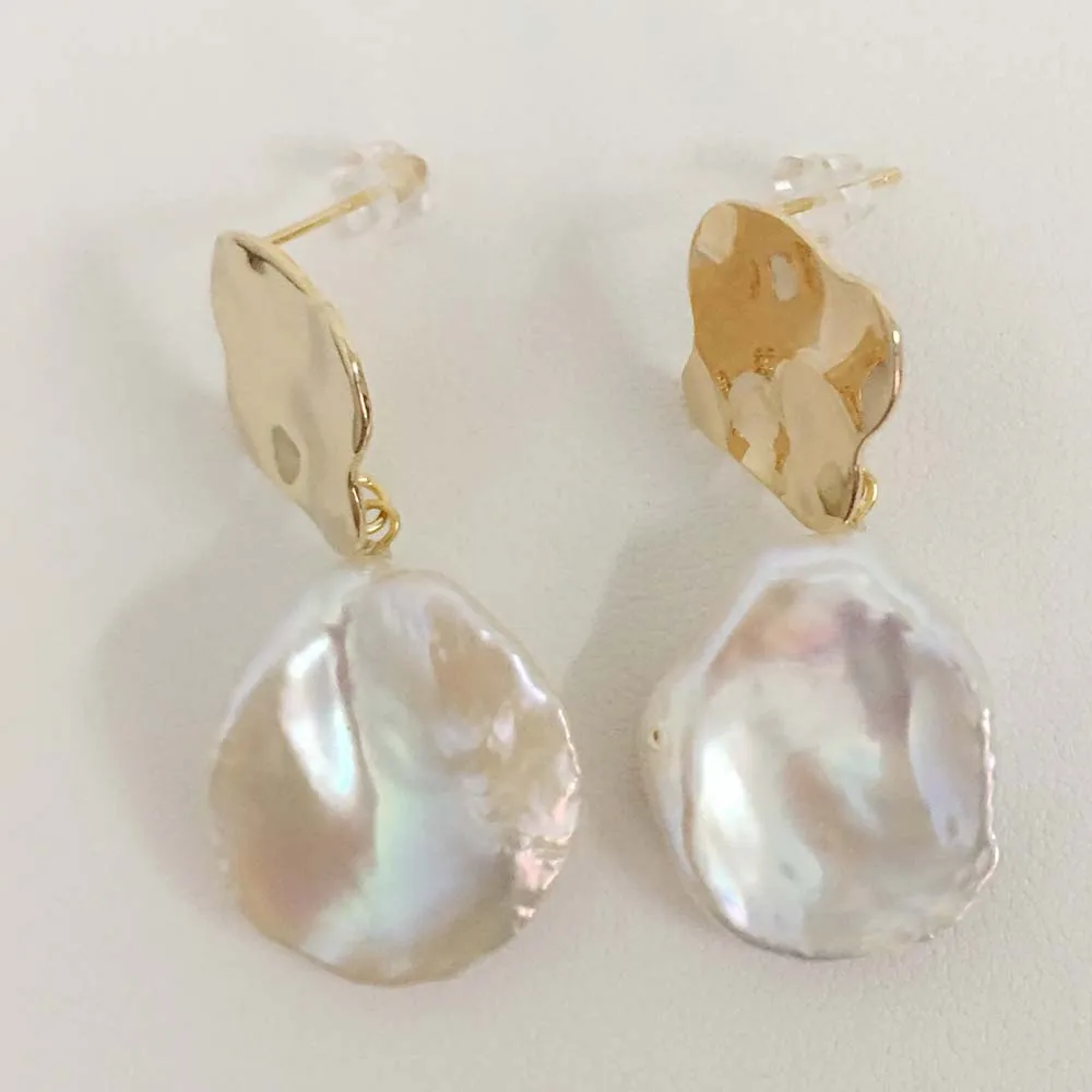 Серьги с натуральным пресноводным жемчугом серьги из серебра 100% пробы крючком