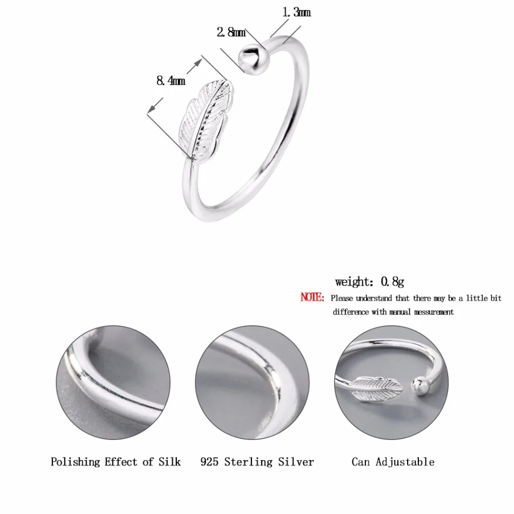 Chandler Feather Charm Rings Adjustable Full Finger Toe Bague For Women Simple Casual Homme Luxury Accessary|ring adjustable|charm ringfull finger |
