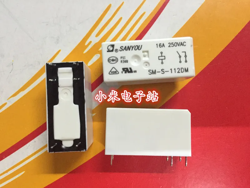 Free shipping lot (10 pieces/lot) SANYOU SM-S-112DM 12VDC 6PINS 16A250VAC Power Relay original New | Обустройство дома