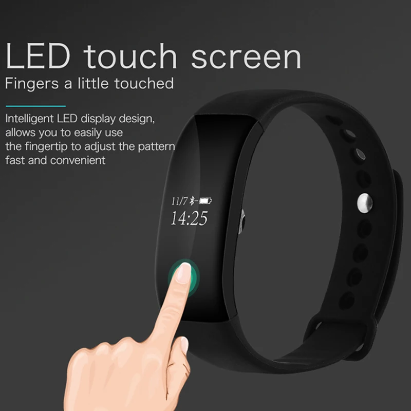 Fansaco Smartband Bluetooth Спорт Браслет Смарт часы Водонепроницаемый здоровья монитор