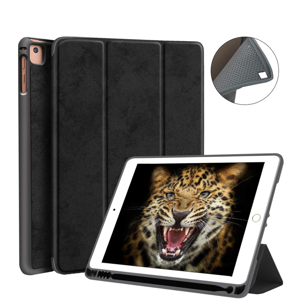Чехол для нового iPad 9,7 дюйма чехол с карандашом-держателем Умный Магнитный ТПУ силиконовый чехол для iPad 5-го 6-го поколения Funda