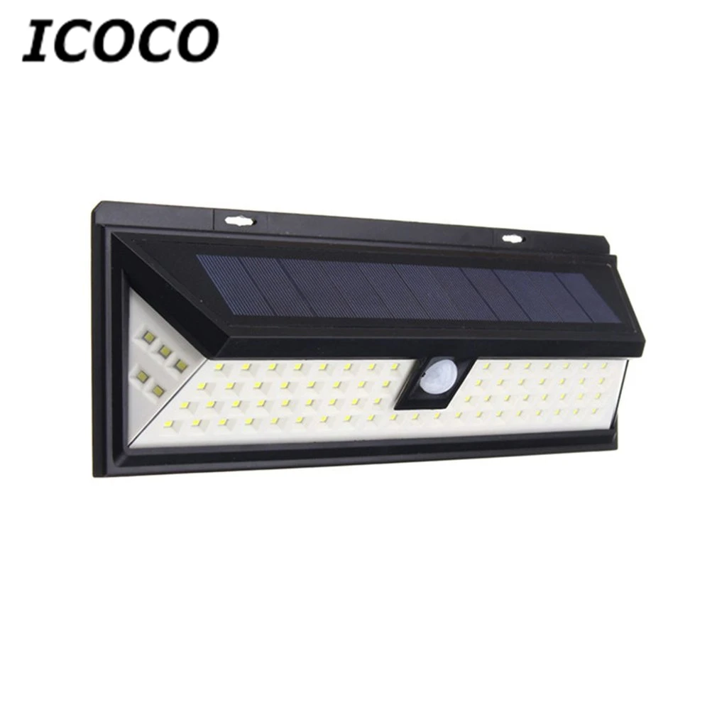 ICOCO водонепроницаемый 80 LED Солнечный свет безопасности датчик движения Наружное